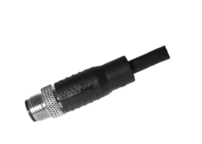 M12 vyriškas tiesus skydas A-Kodavimo 3 PIN PVC kabelis 3,0 M M12X1,0